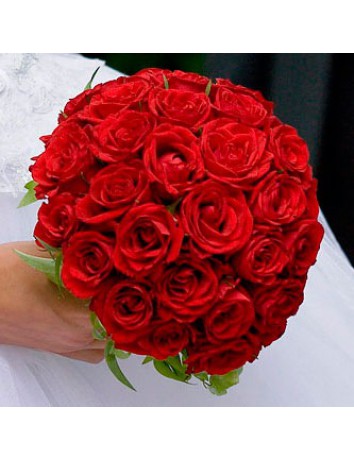 Свадебный букет Алая роза